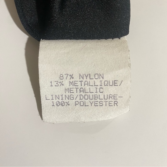 Lori Ann Montreal Vintage 90s Women's Petite 10 Black Sparkle Keyhole Maxi Dress - Picture 10 of 10